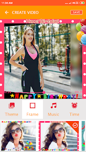 Birthday video maker for Sister with photo & song 4