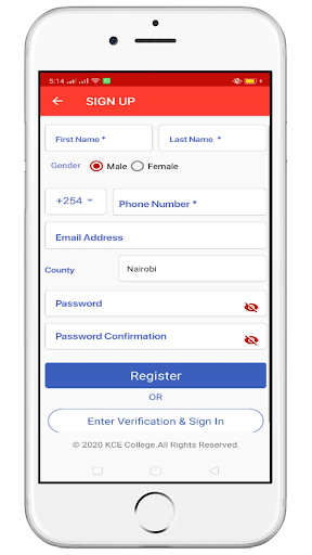 Android application KCE COLLEGE screenshort