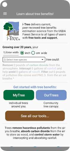 Android application i-Tree screenshort