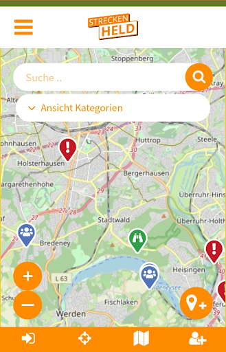 Android application StreckenHeld screenshort