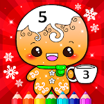 Cover Image of Download Happy Kids Christmas Coloring Book By Numbers 2.2 APK