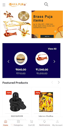 Android application Mayapuri Store - Puja Articles screenshort
