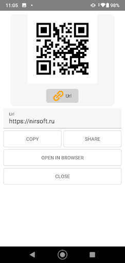 QR scaner and generator Screen 3