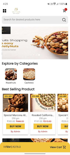 Android application Vellynuts screenshort