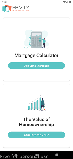 Android application Brivity Mortgage Calculator screenshort