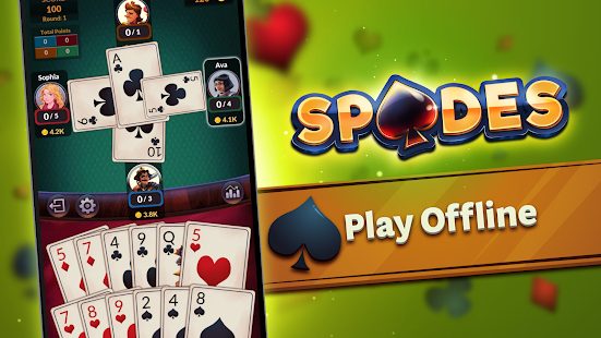 Spades Offline - Kartenspiele Screenshot