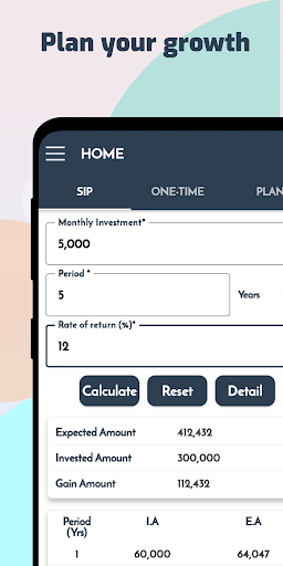 Android application SIP Calc screenshort