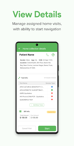 CrelioHealth For Phlebotomists Screen 2