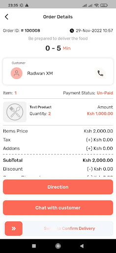 Azali Delivery Screen 3