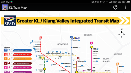 Kuala Lumpur (KL) MRT Map 2023 Screen 3