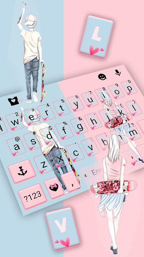 Android application Romantic Lover Keyboard Theme screenshort