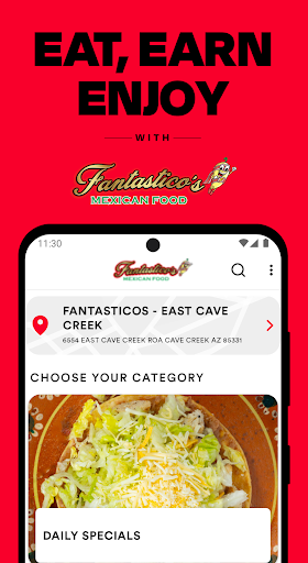 Android application Fantastico’s Mexican Food screenshort
