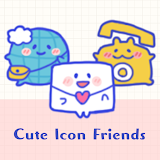 Cute Icon Friends Theme +HOME icon