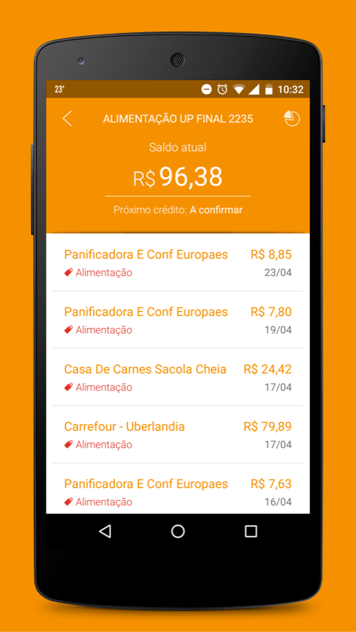 Android application Up Brasil screenshort