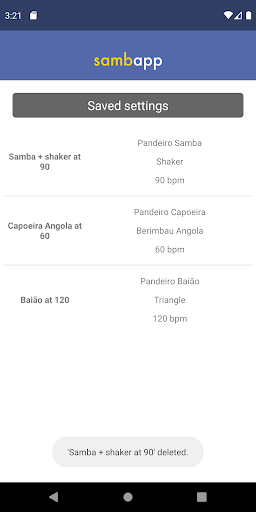 SambApp Screen 2