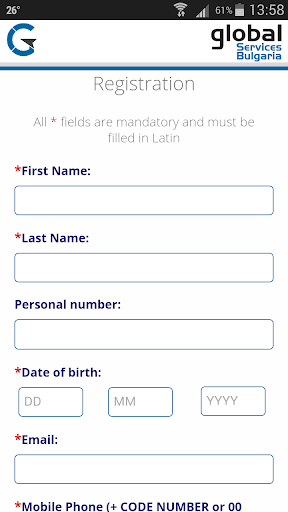 Android application GSBHelp screenshort