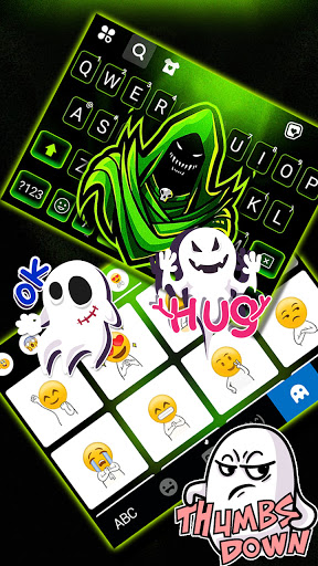 Neon Green Reaper Keyboard Bac Screen 3