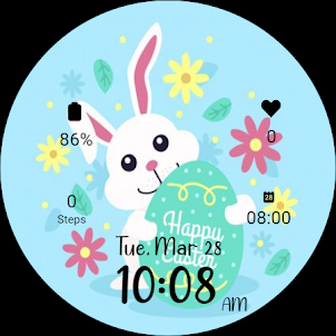 Easter Rabbit Watch Face L141