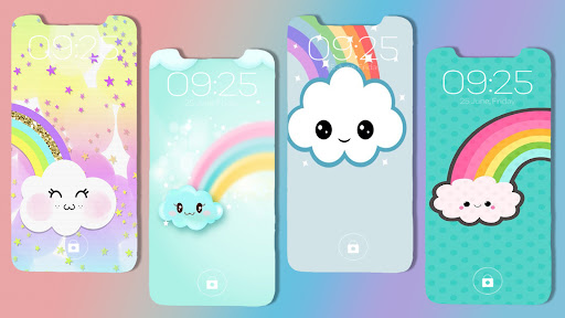 Android application Cute Rainbow Wallpaper screenshort