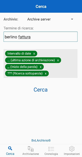 Anteprima dell'app