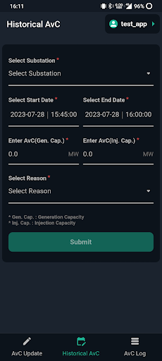 Android application AVC Gridconnect screenshort