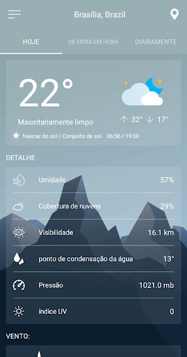 Visualização do aplicativo