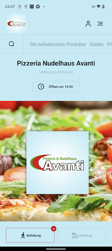 Android application Pizzeria Nudelhaus Avanti screenshort