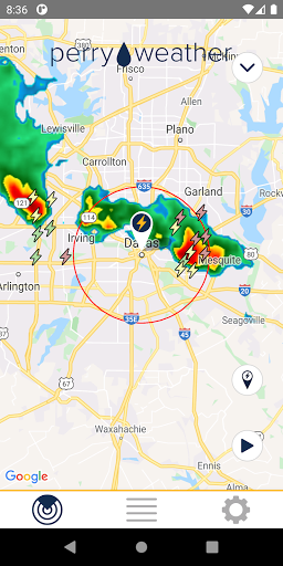 Perry Weather-Lightning Alerts Screen 3