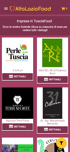 AltoLazioFood Screen 3