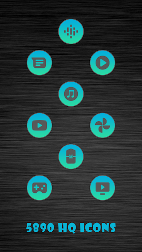 Dusky Blue Infinity Icons Screen 2