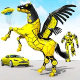 Flying Horse Robot: Muscle Car transform Game icon