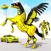 Flying Horse Robot Car: Super Car Robot Games