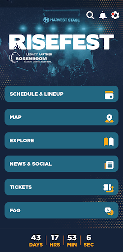Android application RiseFest screenshort