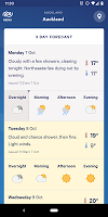 screenshot of MetService NZ Weather