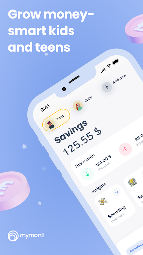 Android application MyMonii: Pocket Money for Kids screenshort