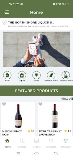 Android application North Shore Liquors screenshort