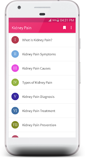 Android application Kidney Pain Symptoms and Treat screenshort