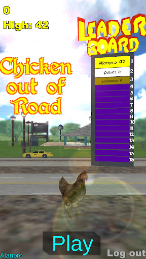 Android application Chicken out of road screenshort
