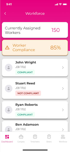 Genius Workforce PRO Client Screen 3