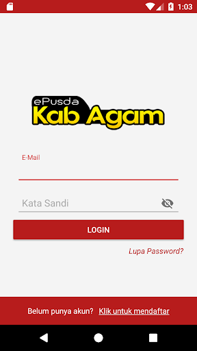 Android application ePusda Kab Agam screenshort