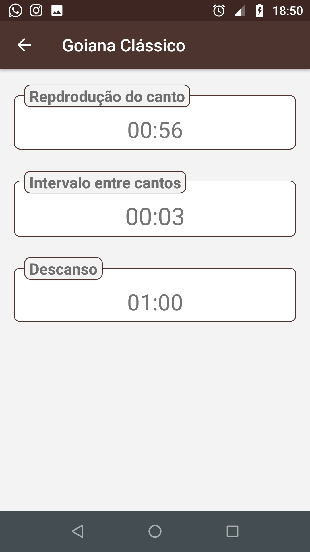 Android application Curió Encarte screenshort