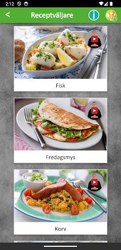 Android application MatGlad-helt-enkelt på TSP screenshort