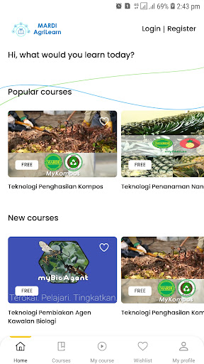 Android application MARDI AgriLearn screenshort