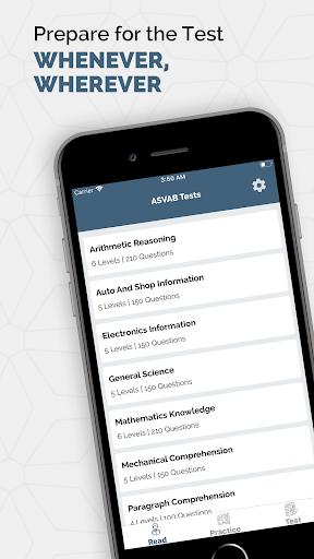 Android application ASVAB Practice Test 2024 screenshort