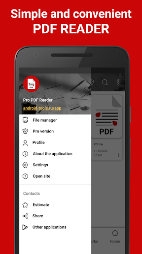Android application Pro PDF Reader screenshort
