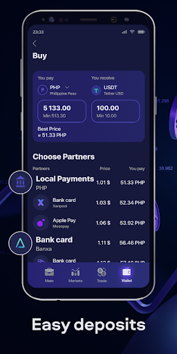 EXEX - easy trading Screen 2