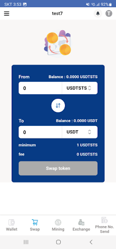 Telebucks tele coin Wallet Screen 3