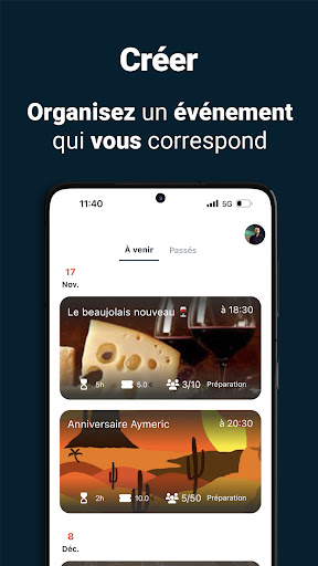 Come On – Gère tes événements Screen 3