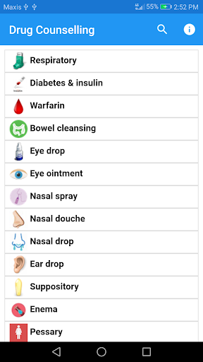 Android application Drug Counselling & Medication screenshort