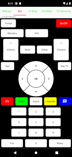 Android application Universal Remote Control screenshort